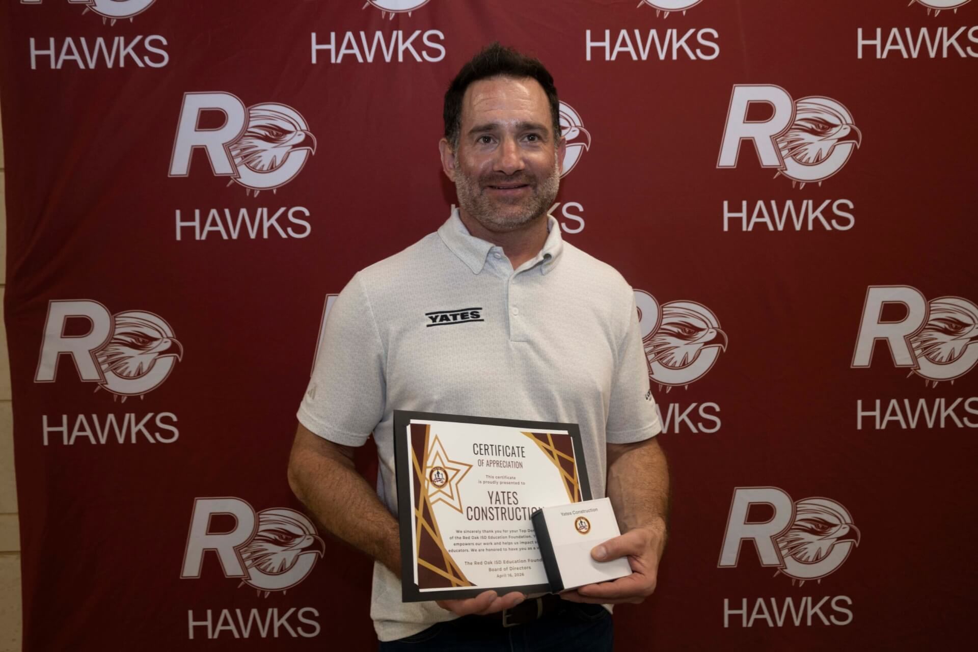 Yates Construction Named Red Oak ISD Education Foundation 2026 Partner of the Year